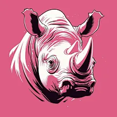 犀牛插画矢量图设计素材