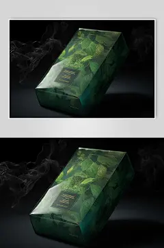 AI数字艺术纸盒包装茶叶包装样机模型