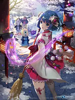 韩国插画师TOB绘制的萌妹子插画！人物造型可爱画面真是超华丽！
