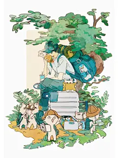 插画鉴赏NO.89｜清爽少年的爱猫日常 - 小红书