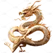 龙年春节3D金属龙中国龙元素