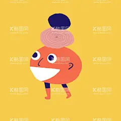 拟人化扁平风卡通可爱石头人  - 源文件下载【酷图网】拟人化,扁平风,卡通,可爱,石头人,人物,表情,