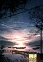 @图维画社  | 国人画师【JW】孤独少女-风景-唯美-夜晚-星空-治愈唯美场景插画