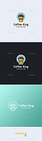 Coffee King Logo Template — Vector EPS #style #portable • Available here → https://graphicriver.net/item/coffee-king-logo-template/18469760?ref=pxcr