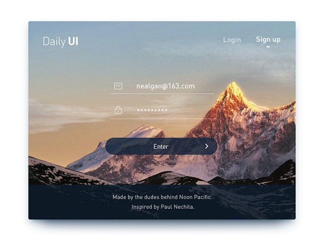 每日灵感！9枚登录界面设计欣赏 来自优秀...