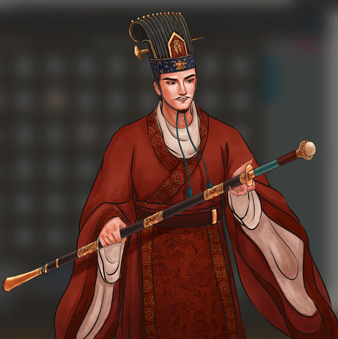唐高宗，李 治#】画像。