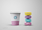 咖啡杯纸杯品牌VI贴图样机效果图设计提案