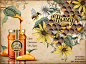 蜂房滴蜜 食品包装 手绘插画 食品主题海报设计AI cb046035907