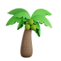 C4D三维绿植椰子树卡通Blender工程设计源文件模型：