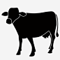 牛动物牛肉图标_88ICON https://88icon.com 牛 动物 牛肉 奶制品 食物 牛奶 无角 乳房