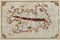 16世纪奥斯曼海军上将Piri Reis所绘制的导航书中的海图和地图，描
