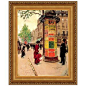 Paris Kiosk, (1880-84): Framed Canvas Replica Painting