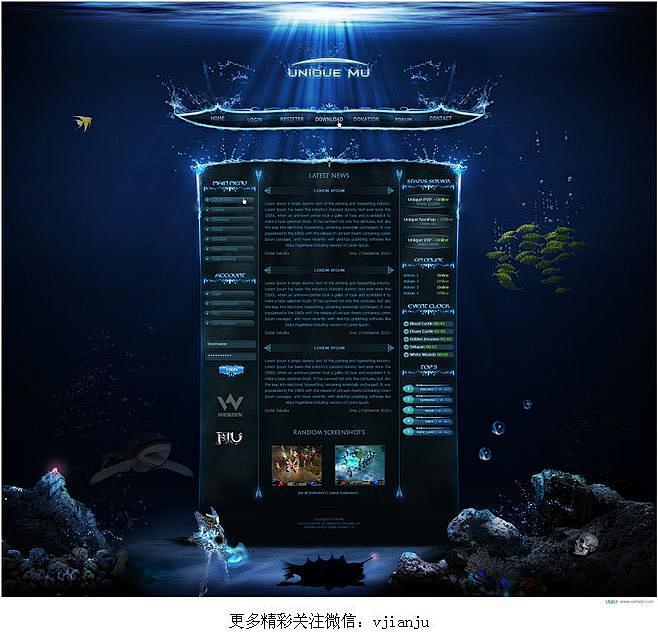 国外精彩的黑色系列网站设计集锦 | UI...