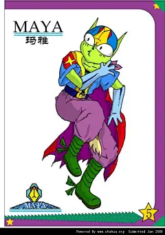 玛雅古堡的插画画廊展厅