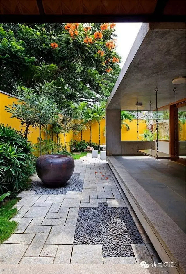 庭院景观设计中的铺装设计元素！