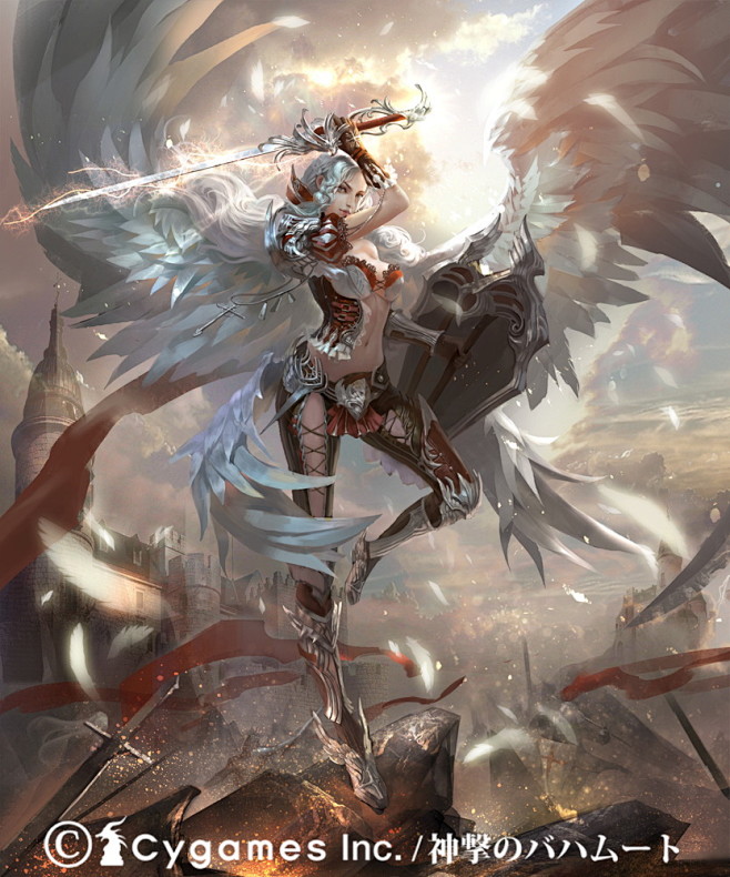 鸟人原画带翅膀的人天使原画来自cgboo...