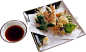 日式料理天妇罗日式料理炸虾虾免抠png素材