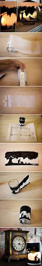 世上没有绝对幸福的人，只有不肯快乐的心。一念放下，万般自在。
http://huakai2013.taobao.com/     一念花开原创手作饰品  

手作りのビーズ
剪影营造出小意境的杯子烛台。