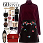 A fashion look from November 2016 featuring long oversized sweaters, embroidered skirt and pointed toe ballet flats. Browse and shop related looks.