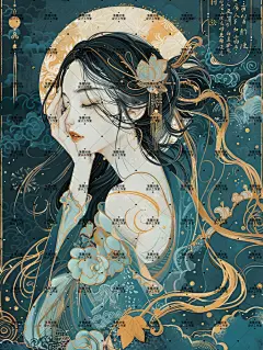 AI版权图古风女370