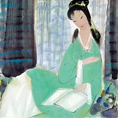 纤裳飘袂若舞。清妆柳眉轻描，绰约如许。 泠泠弦音，漫传今宵心语。 此生约、休负人心，携子手、风雨同赴。 共沉沦、天上人间，美眷效神侣。 图：林风眠仕女画 更多精彩敬请关注：@书画界  #书画知识大全##书画界#
