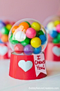 Mini Bubblegum Machine for Valentines!