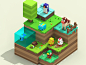 Crossy Road Characters retro pixel characters colombia crossy road game art games magicavoxel voxel art voxel