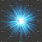 Blue glow star burst flare explosion light effect.