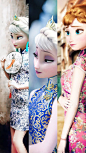 《冰雪奇缘》Elsa Anna穿上中国旗袍