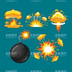 漫画爆炸效果手绘炸弹素材  - 源文件下载【酷图网】爆炸效果,卡通,手绘,炸弹素材,爆炸特效,漫画爆炸效果