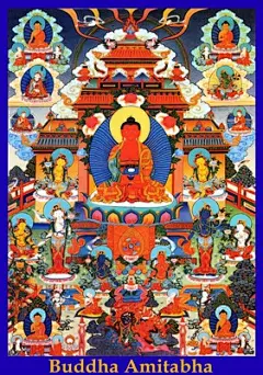 纯手工制作结缘开光极乐世界阿弥陀佛佛像画接引坐像手绘唐卡挂画  t.cn/EAIZQeA