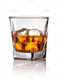 苏格兰威士忌,冰,玻璃杯,威士忌,冰块,威士忌酒杯,岩石,白兰地,琥珀,喝醉的