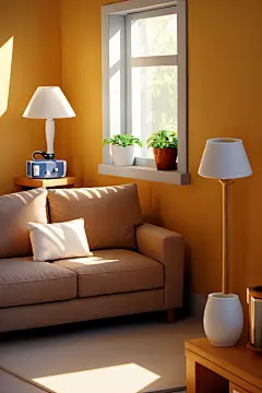 简洁卡通客厅室内装修效果图模型