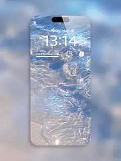 银蓝色透明海｜清透手机壁纸 - 小红书