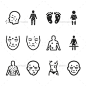皮肤病学图标——网络图标Dermatology Icons - Web Icons粉刺、保健、美容、皮肤病学、诊断,脸,脸,头发,图标,问题,皮肤、象征、治疗 acne, care, cosmetic, dermatology, diagnosis, face, facial, hair, icon, problem, skin, symbol, treatment