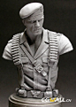 GI Joe \'Flint\' bust ( 弗林特特种兵半身像 ) by MonsterPappa. Bust of Flint (GI Joe) created for a toy/collectible company._CGwall游戏原画网站