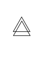 2 Glyph Triangle Temporary Tattoo, various sizes available Geometric Small Wrist Finger Ankle: 