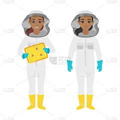 Beekeeper,女人,性格,分离着色,农业,白色,有机食品,自然,人,食品