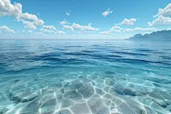 蔚蓝的海面高清壁纸