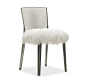 ALAIN SMOKE SIDE CHAIR WITH TIBETAN FUR