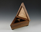 Triangle box walnut open