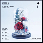 ZSHU-永生花玻璃罩 红色系列设计 奥斯汀玫瑰礼品订制|北京|顺丰-淘宝网