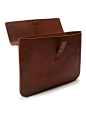 Alvin leather computer case J, Brown: 