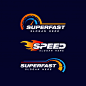 Speed indicator vector logo design