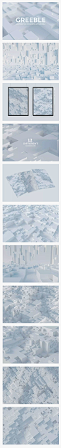 抽象三维绘制3D立体几何图形海报背景高清JPG图片设计素材