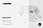 童装儿童运动衫长袖T恤衫服装平铺展示效果图VI智能图层PS样机素材 Baby Sweatshirt Mockup Set - 南岸设计网 nananps.com