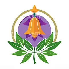 风铃花logo  - 源文件下载【酷图网】风铃花,风铃花素材,风铃花插图,矢量风铃花,logo,矢量图,插图,海报,广告素材,花草