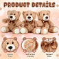 Amazon.com: HyDren 12 Pieces Bears Stuffed Animals Soft Plush Toy Cute Bears with Ribbon Bow for Birthday Valentine's Day Baby Shower Bear Party Favor (Light Brown, 12 Inch) : Toys & Games