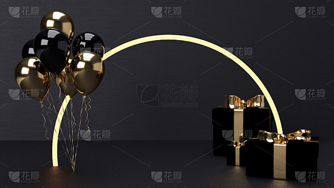 抽象的最小模拟场景，几何裙房形状展示化妆...