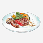 烤羊排手绘画片高清素材 手绘美食 烤肉 羊排 薄荷叶 西餐 元素 免抠png 设计图片 免费下载 页面网页 平面电商 创意素材